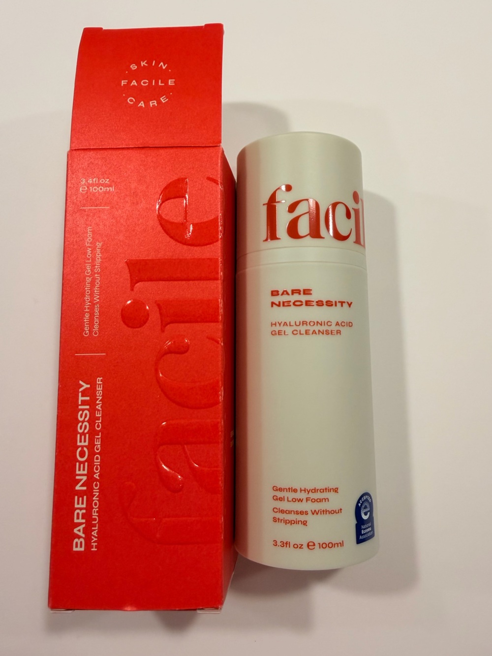 Facile Bare Necessity Hyaluronic Acid Gel Cleanser BNIB 3.3 fl oz/100 ml